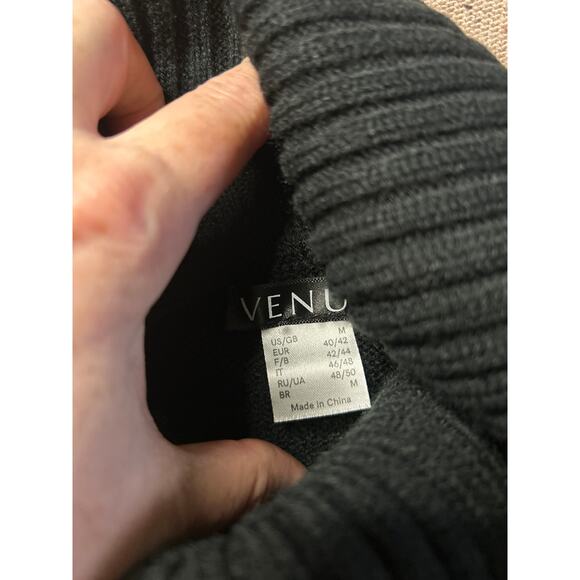 Venus Sweater Dress Women's Medium Belted Turtleneck Academia Preppy - Picture 5 of 7